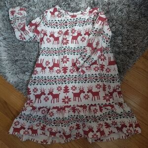 Hanna Andersson Red and White Patterned Nightgown